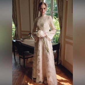 Manuka Global Bridgerton-Inspired Evening Dress Ecru